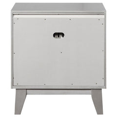 Leighton 2-drawer Nightstand Metallic Mercury - 204922