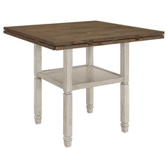 Sarasota Counter Height Table with Shelf Storage Nutmeg and Rustic Cream - 192818