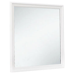 Louis Philippe Beveled Edge Square Dresser Mirror White - 204694