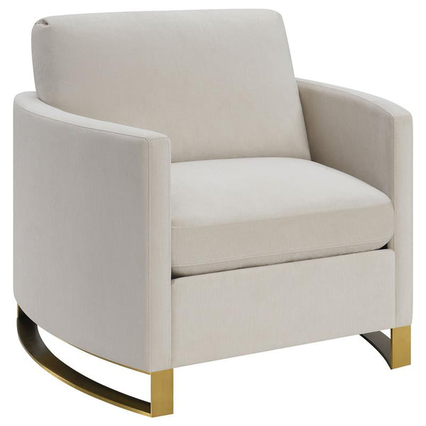 Corliss Upholstered Arched Arm Accent Chair Beige - 508823