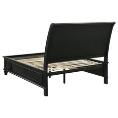 Sandy Beach Wood Queen Storage Panel Bed Black - 201329Q