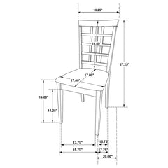 Kelso Lattice Back Dining Chairs Cappuccino (Set of 2) - 190822