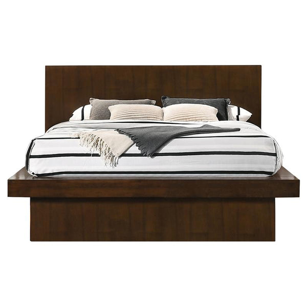 Jessica Wood Queen LED Panel Bed Cappuccino - 200711Q