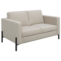 Tilly 2-piece Upholstered Track Arm Sofa Set Oatmeal - 509901-S2