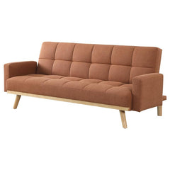 Kourtney Upholstered Tufted Convertible Sofa Bed Terracotta - 360126