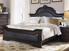 Cambridge Wood Eastern King Panel Bed Cappuccino - 203191KE