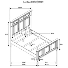 Avenue Wood Queen Panel Bed Weathered Grey - 224031Q