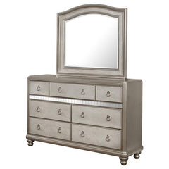 Bling Game 7-drawer Dresser with Mirror Metallic Platinum - 204183M