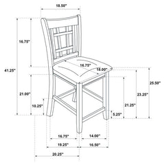 Lavon Lattice Back Counter Stools Tan and Espresso (Set of 2) - 105279