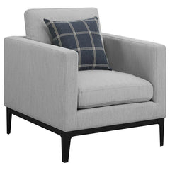 Apperson Upholstered Track Arm Accent Chair Light Grey - 508683