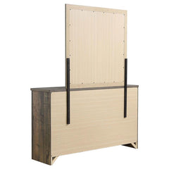 Frederick 6-drawer Dresser with Mirror Weathered Oak - 222963M