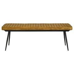 Misty Cushion Side Bench Camel and Black - 110643