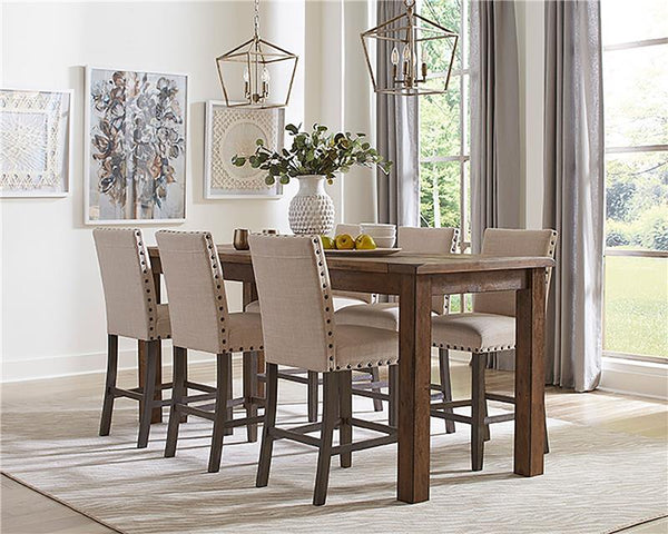 Ralland Upholstered Counter Height Stools with Nailhead Trim Beige (Set of 2) - 193138