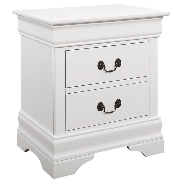 Louis Philippe 2-drawer Nightstand White - 204692