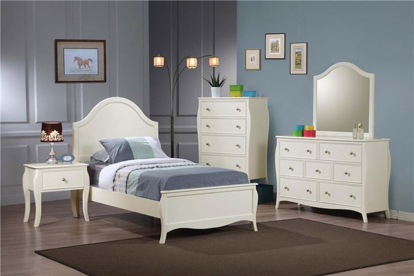 Dominique 5-piece Twin Bedroom Set Cream White - 400561T-S5