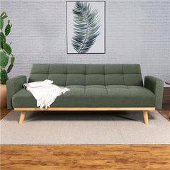 Kourtney Upholstered Tufted Convertible Sofa Bed Sage Green - 360127