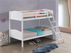 Arlo Wood Twin Over Twin Bunk Bed White - 405053WHT