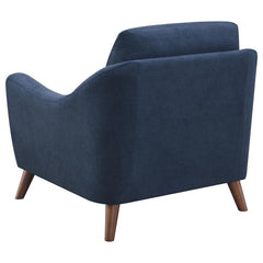 Gano 3-piece Upholstered Sloped Arm Sofa Set Navy Blue - 509514-S3