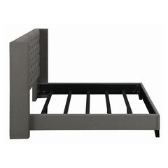 Bancroft Upholstered California King Wingback Bed Grey - 301405KW