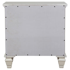 Sandy Beach 3-drawer Nightstand Cream White - 201302