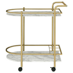 Desiree 2-tier Bar Cart with Casters Gold - 181377