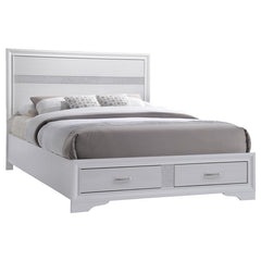 Miranda Wood Eastern King Storage Panel Bed White - 205111KE