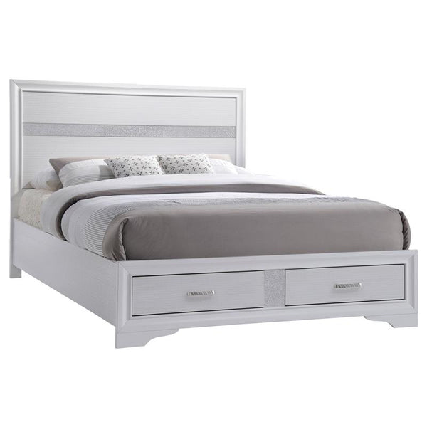 Miranda Wood Queen Storage Panel Bed White - 205111Q