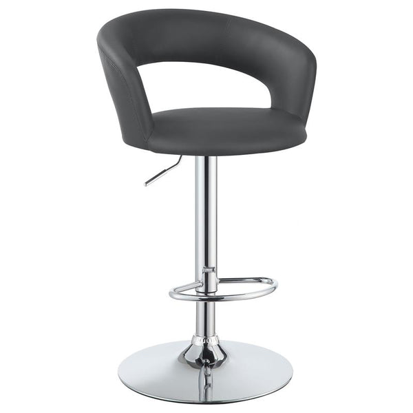 Barraza 29" Adjustable Height Bar Stool Grey and Chrome - 120397