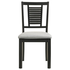 Appleton Ladder Back Dining Side Chair Black Washed and Light Grey (Set of 2) - 110282
