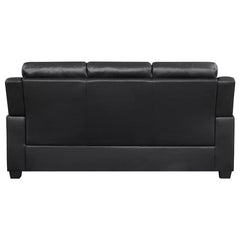 Finley 2-piece Upholstered Padded Arm Tufted Sofa Set Black - 506551-S2