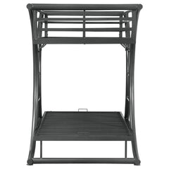 Stephan Metal Twin Over Twin Bunk Bed Gunmetal - 461078
