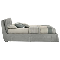 Fenbrook Upholstered Queen Storage Panel Bed Grey - 300523Q