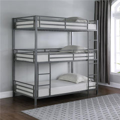 Maynard Metal Twin Triple Bunk Bed Gunmetal - 422670