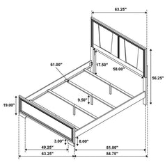 Janine 4-piece Queen Bedroom Set Grey - 223551Q-S4