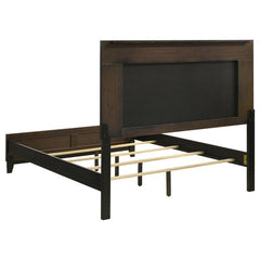 Valencia Wood Eastern King Panel Bed Black - 223041KE