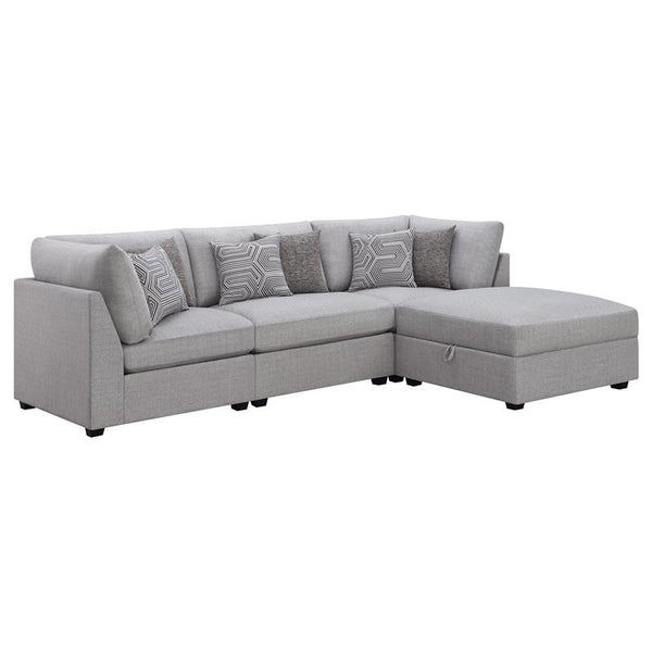 Cambria 4-piece Upholstered Modular Sectional Sofa Grey - 551511-S4A