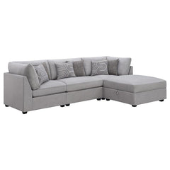 Cambria 4-piece Upholstered Modular Sectional Sofa Grey - 551511-S4A