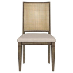 Matisse Woven Rattan Back Dining Side Chair Brown (Set of 2) - 108312