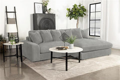 Blaine Upholstered Reversible Chaise Sectional Sofa Fog - 509900