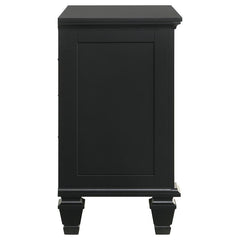 Sandy Beach 3-drawer Nightstand Black - 201322