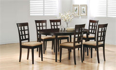 Gabriel Lattice Back Side Chairs Cappuccino and Tan (Set of 2) - 100772