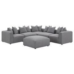 Jennifer Upholstered Corner Chair Grey - 551595