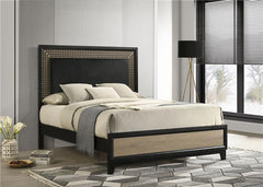 Valencia Wood Eastern King Panel Bed Black - 223041KE