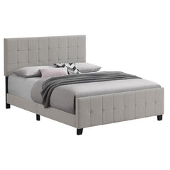 Fairfield Upholstered Eastern King Panel Bed Beige - 305952KE