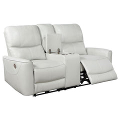 Greenfield Upholstered Power Reclining Loveseat Ivory - 610262P