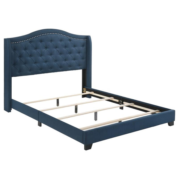 Sonoma Upholstered Queen Wingback Bed Blue - 310071Q
