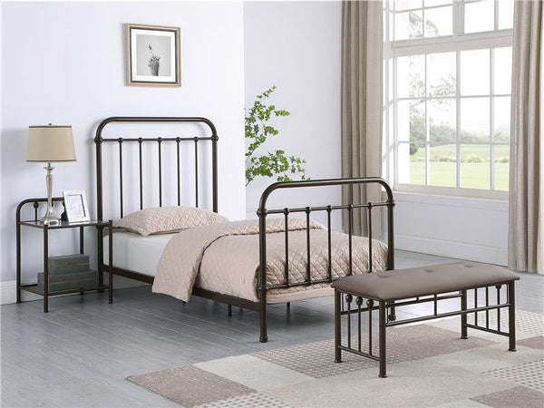 Livingston Metal Full Open Frame Bed Dark Bronze - 300399F
