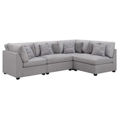 Cambria 4-piece Upholstered Modular Sectional Sofa Grey - 551511-S4B