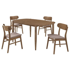 Dortch 5-piece Oval Solid Wood Dining Set Walnut - 108461-S5