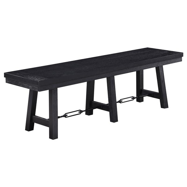 Newport Trestle Dining Bench Black - 108146